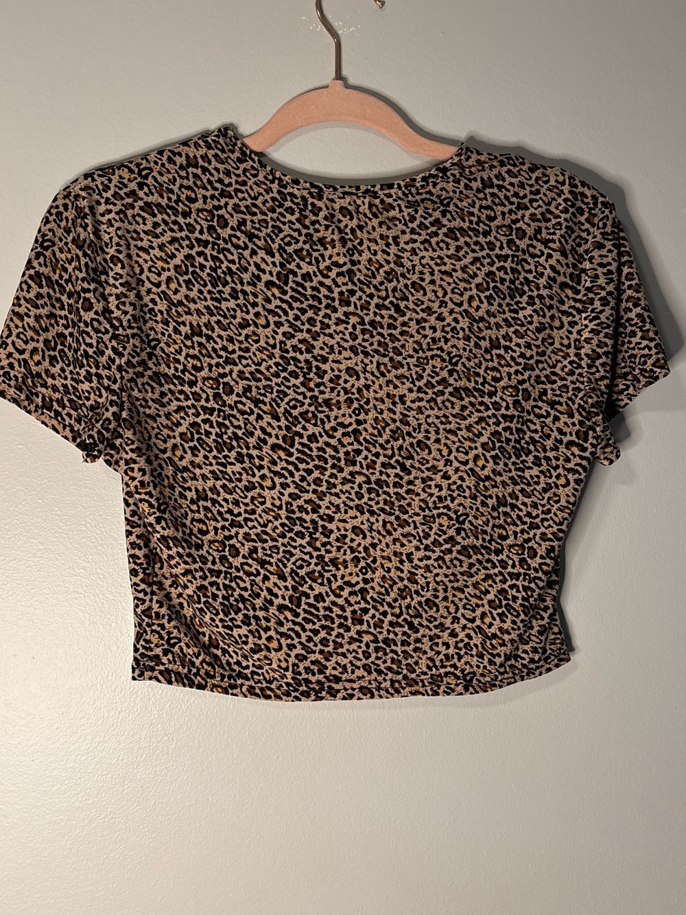 SHEIN Leopard Print Crop Top - Tan & Black